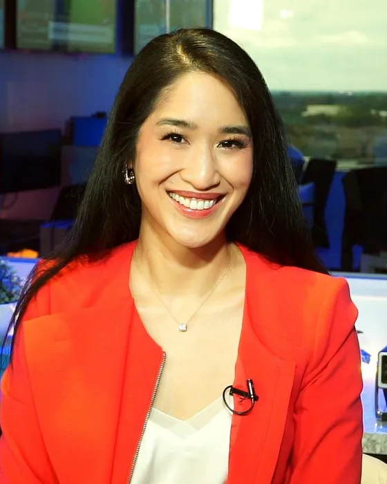 Amy Faith Ho, MD, on a broadcast studio set