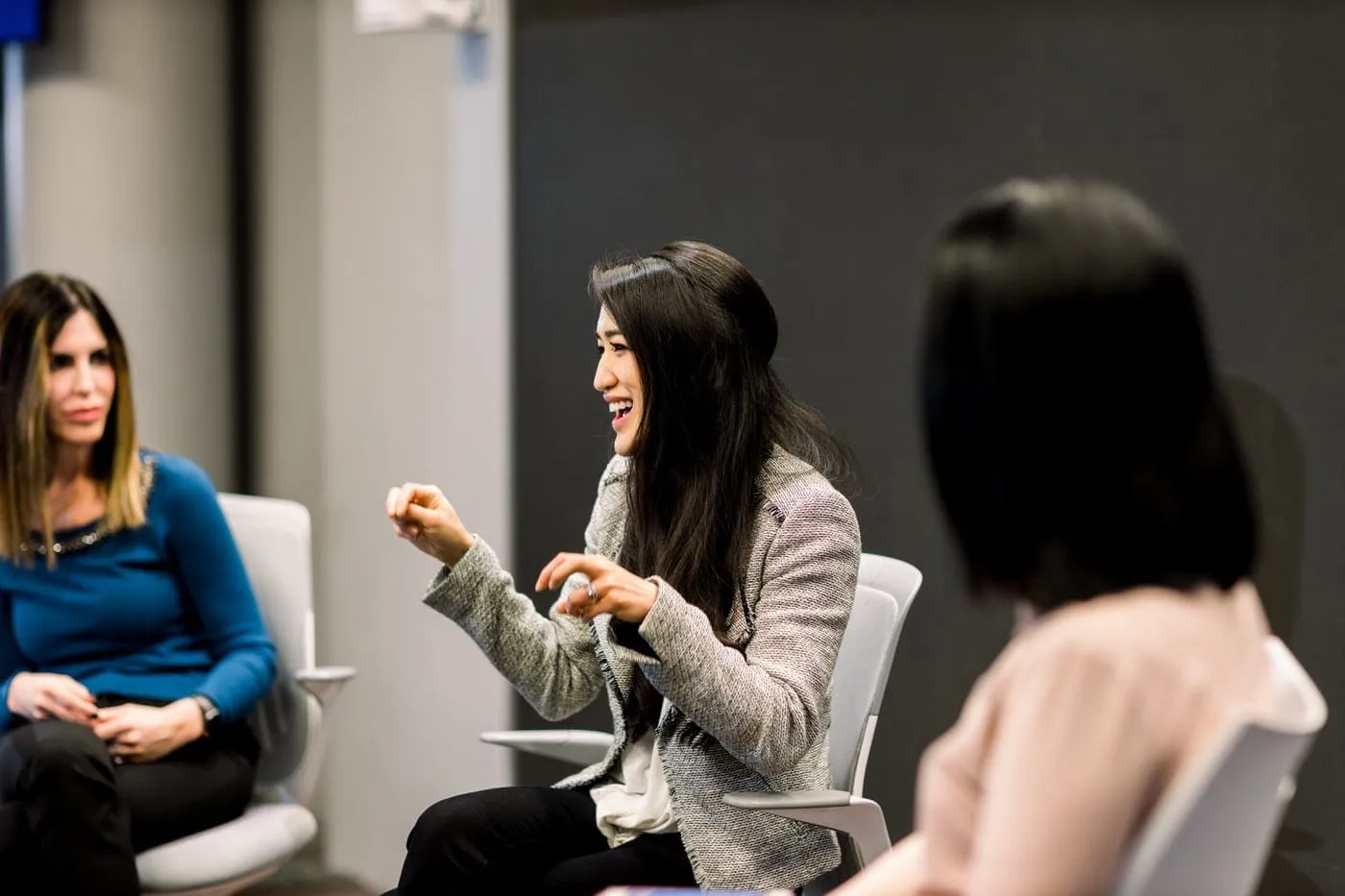 Amy Faith Ho in conversation on an executive panel
